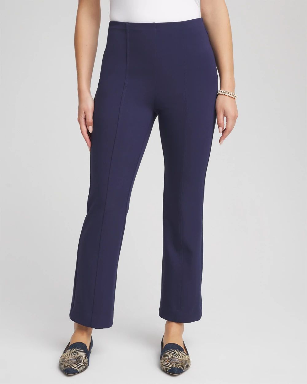 Bi-Stretch Front Seam Slit Ankle Pants | Chico's